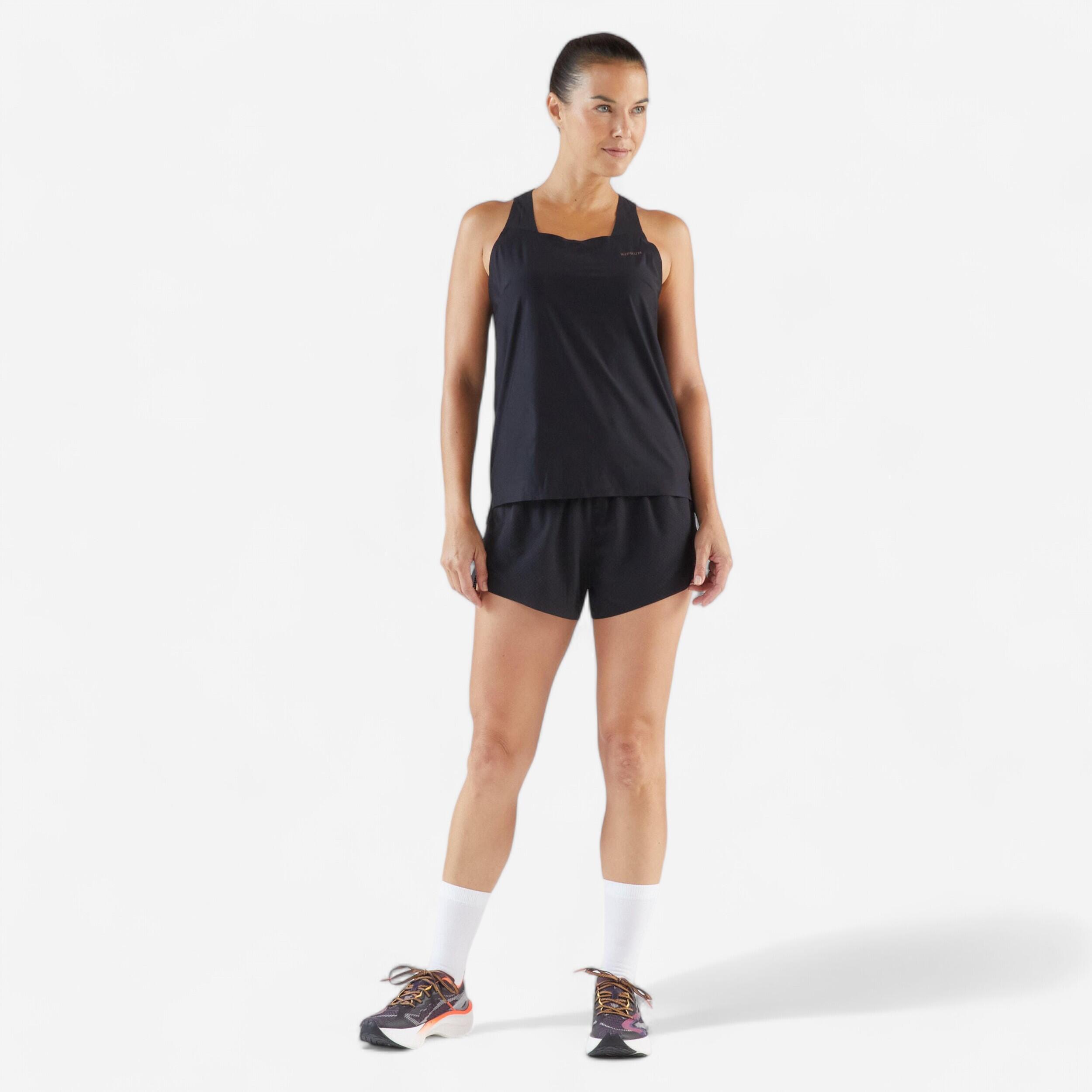 Hardloopsinglet voor dames Run 900 Light zwart 2/5