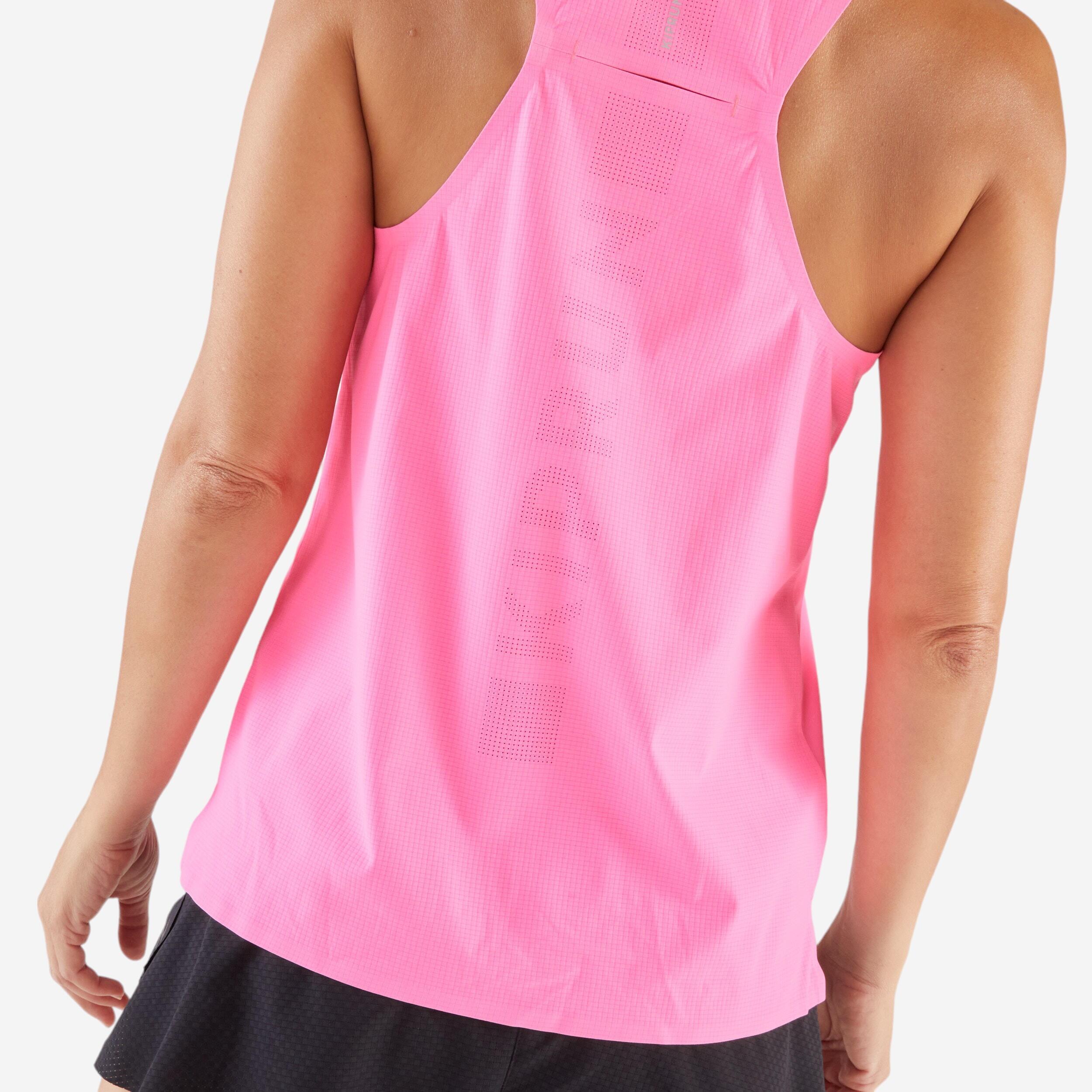 Lichte hardloopsinglet Run 900 Light voor dames roze 6/7