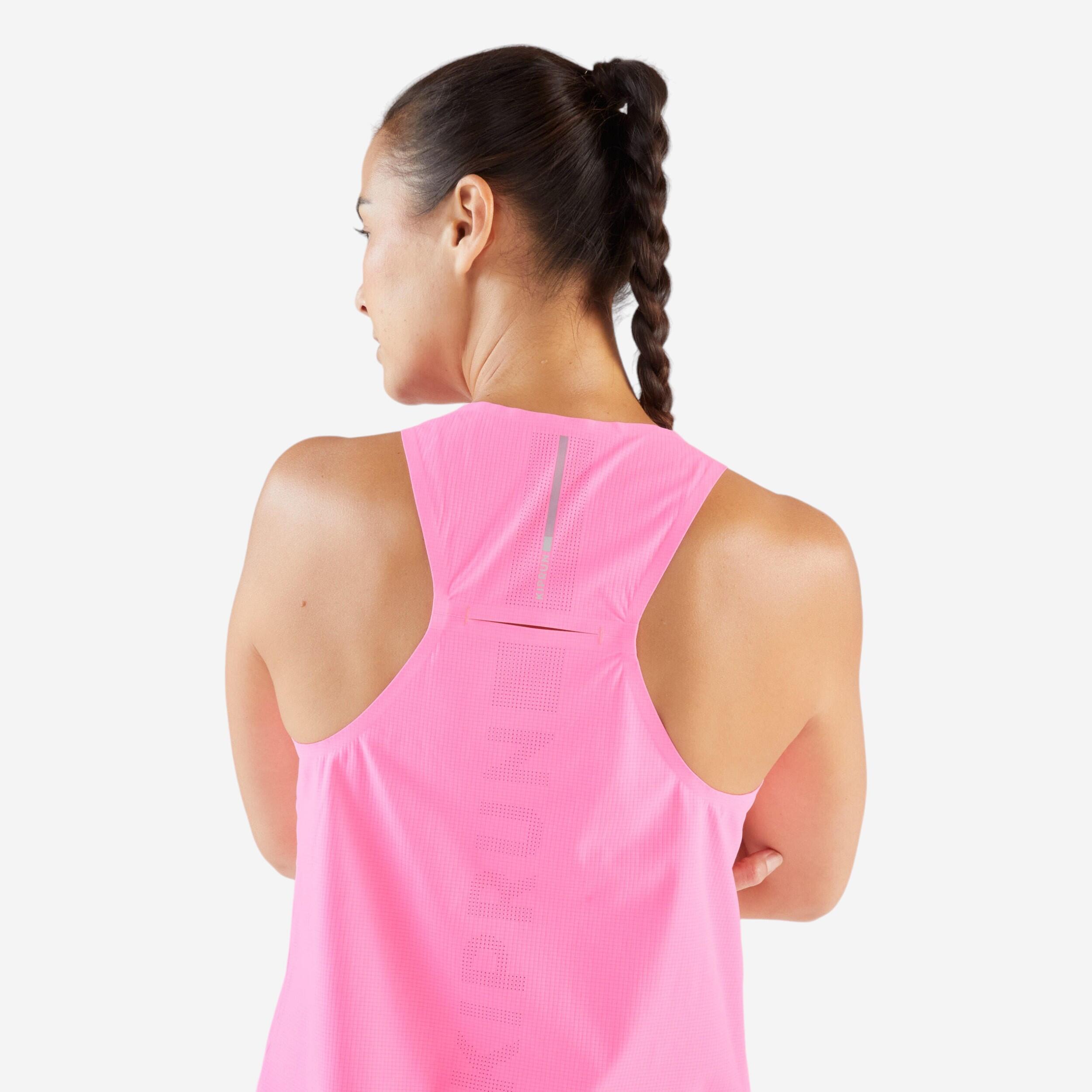 Lichte hardloopsinglet Run 900 Light voor dames roze 5/7