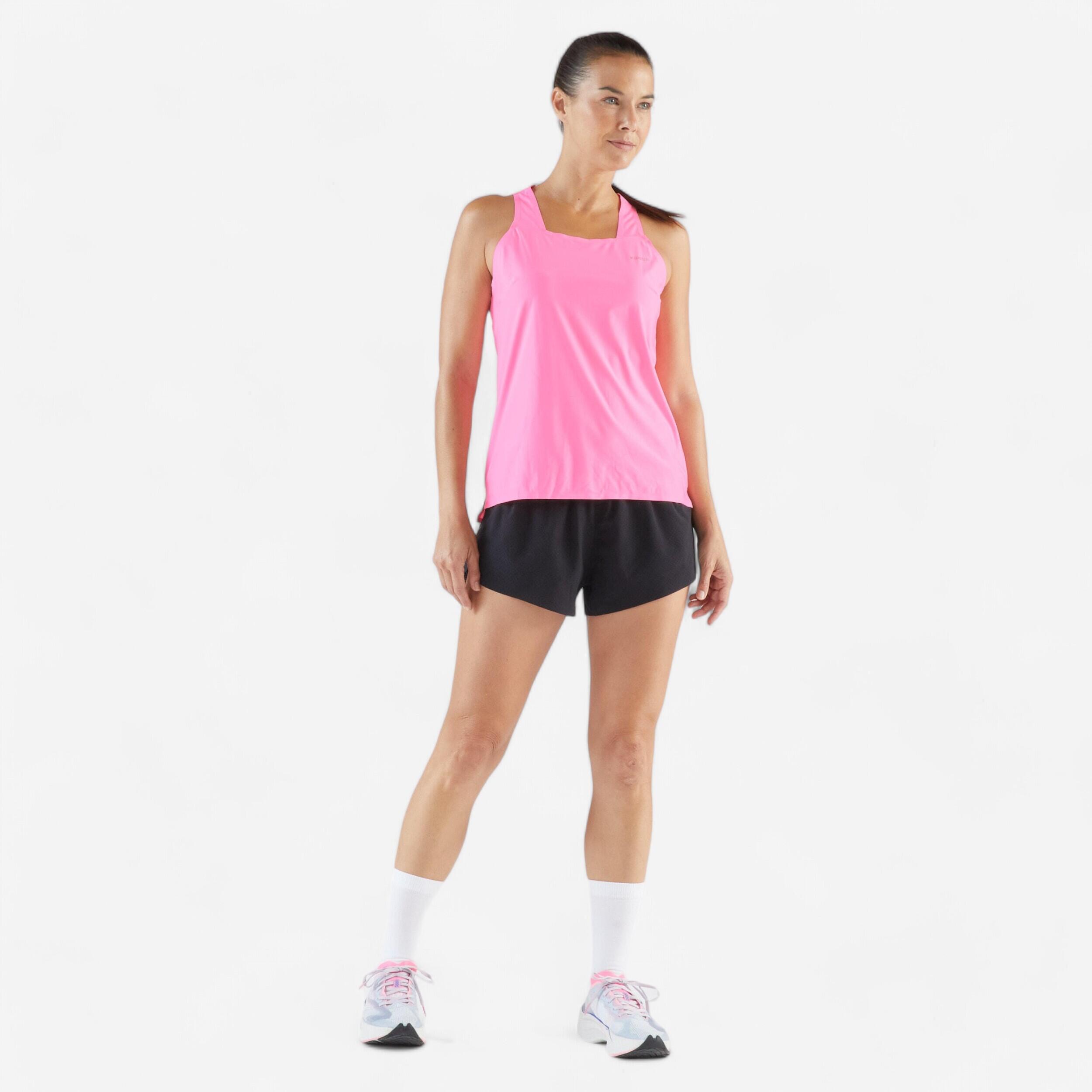 Lichte hardloopsinglet Run 900 Light voor dames roze 2/7