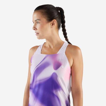 Майка жіноча Run 900 Light для бігу з фіолетовим принтом