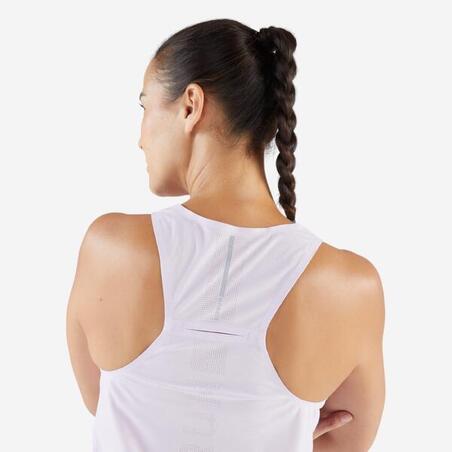 Майка жіноча Run 900 Light для бігу з фіолетовим принтом