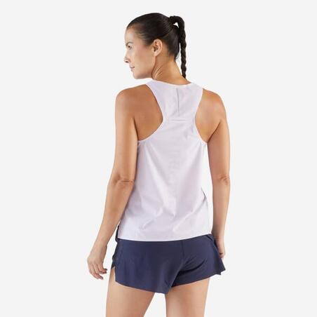 Майка жіноча Run 900 Light для бігу з фіолетовим принтом