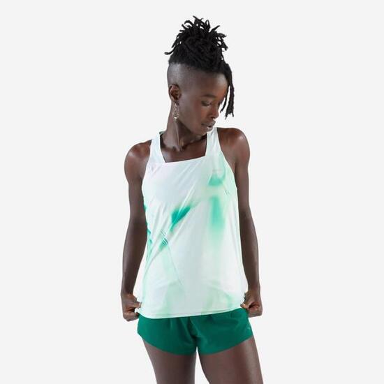 Camiseta sin mangas running ligera Mujer KIPRUN Run 900 Light violeta malva est