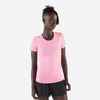 Camiseta running y trail sin costuras mujer - KIPRUN Run 500 Confort rosada