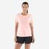 Women's Breathable Running T-Shirt Run 500 Dry - Fluo Pale Pink