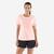 T-shirt running respirant femme - kiprun run 500 dry rose