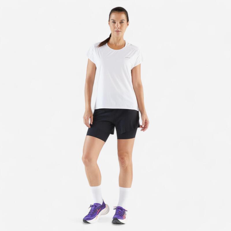 Tricou lejer Alergare Kiprun Run 900 Light Alb Damă