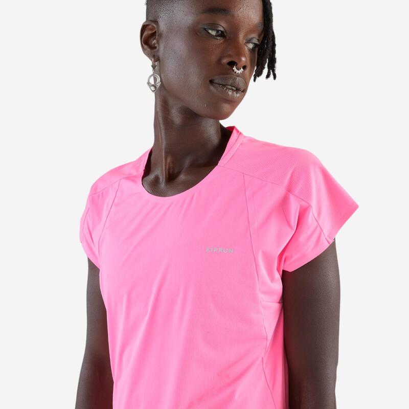 Tricou lejer Alergare Kiprun Run 900 Light Roz Damă