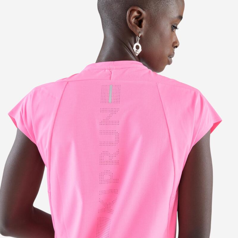 Tricou lejer Alergare Kiprun Run 900 Light Roz Damă