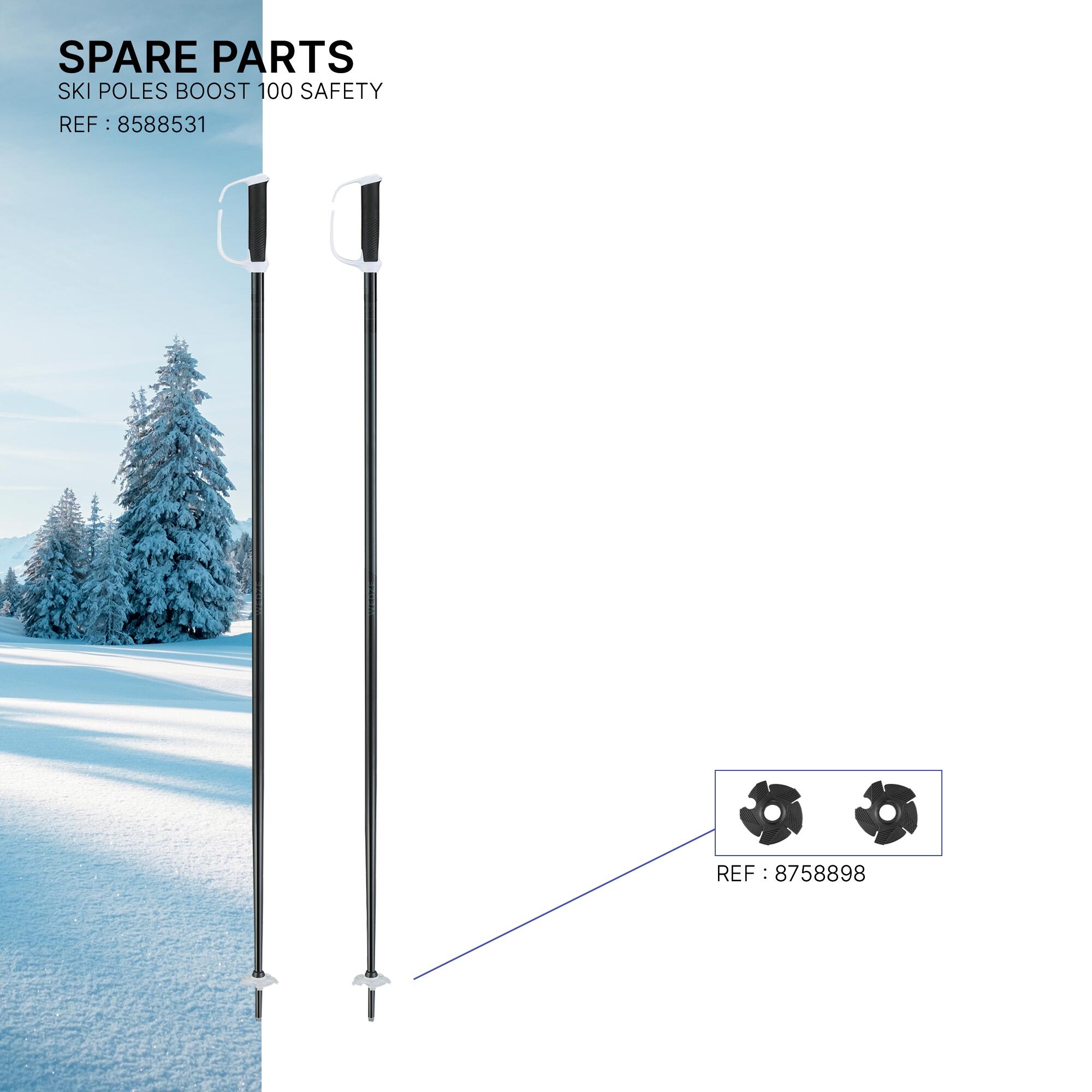 Bâtons De Ski HEAD Frontside - Noir/vert - 110 Cm - Poignée Ergonomique Thermique, Boucles Réglables