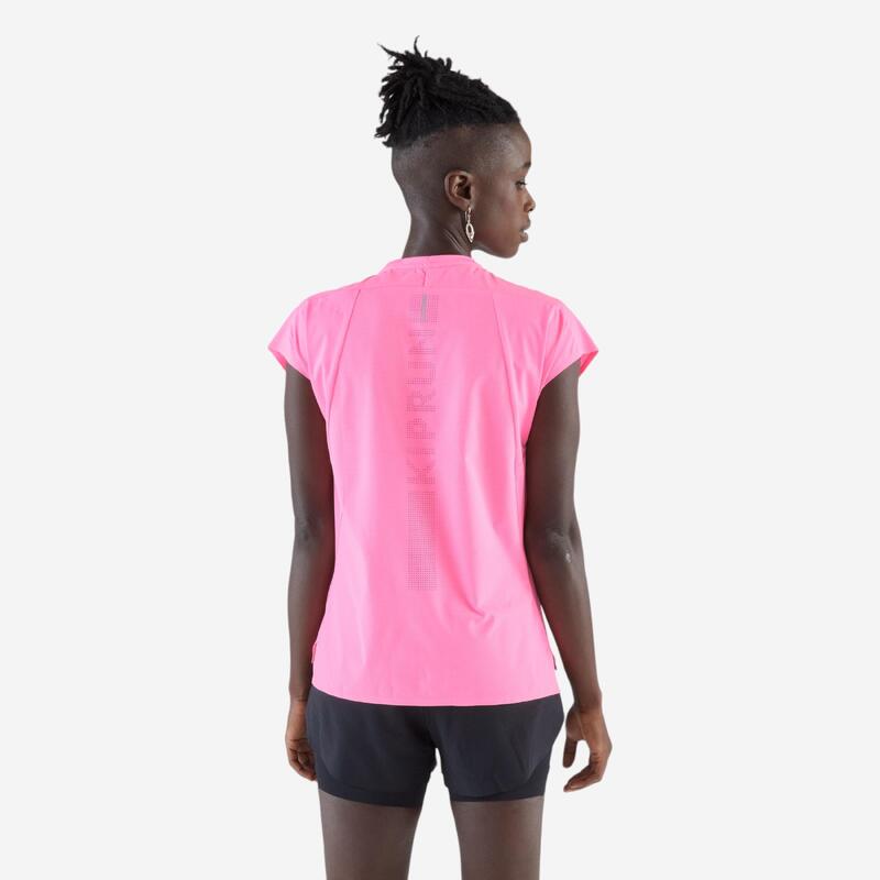 Tricou lejer Alergare Kiprun Run 900 Light Roz Damă