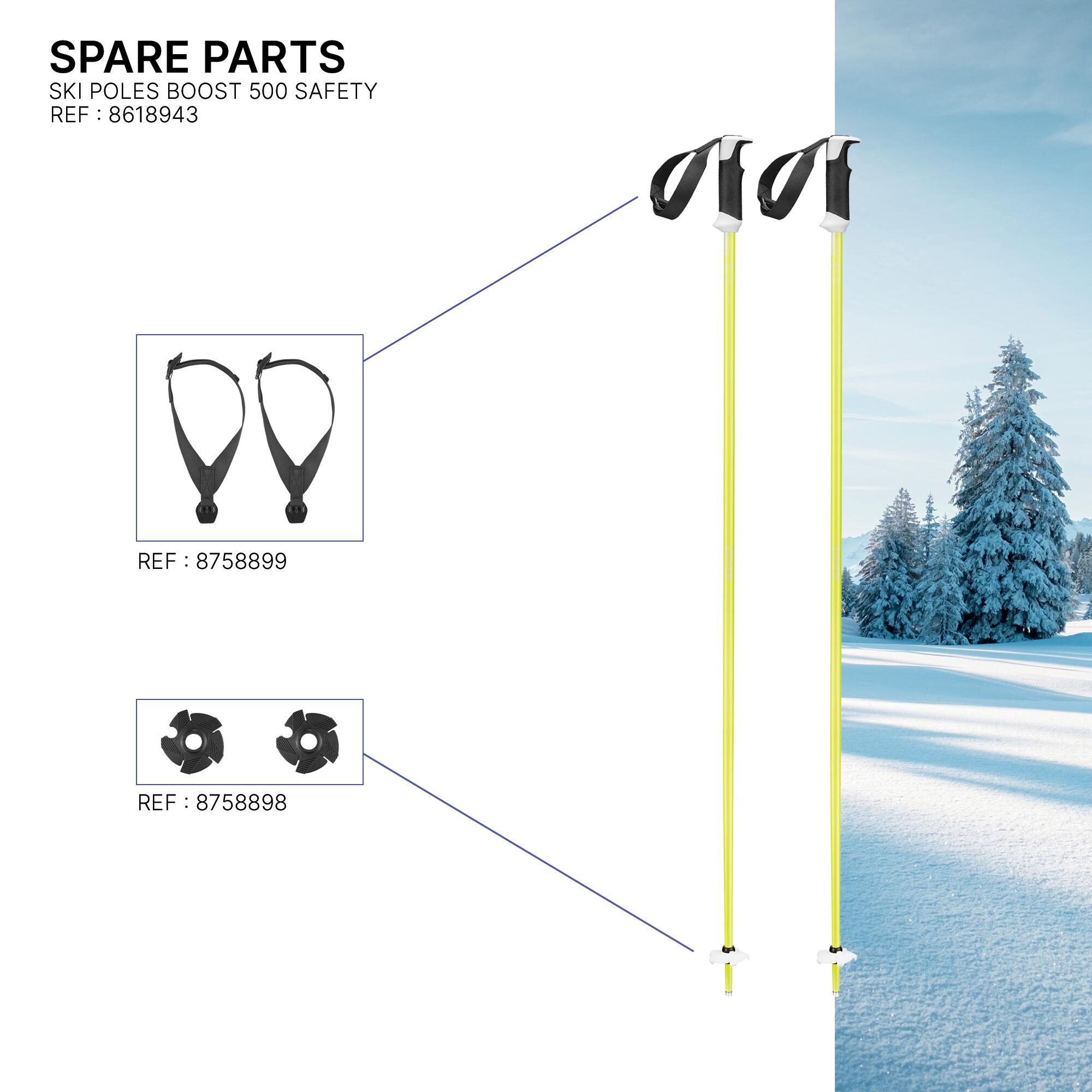 Downhill Ski Poles – Boost 500 Safety - WEDZE