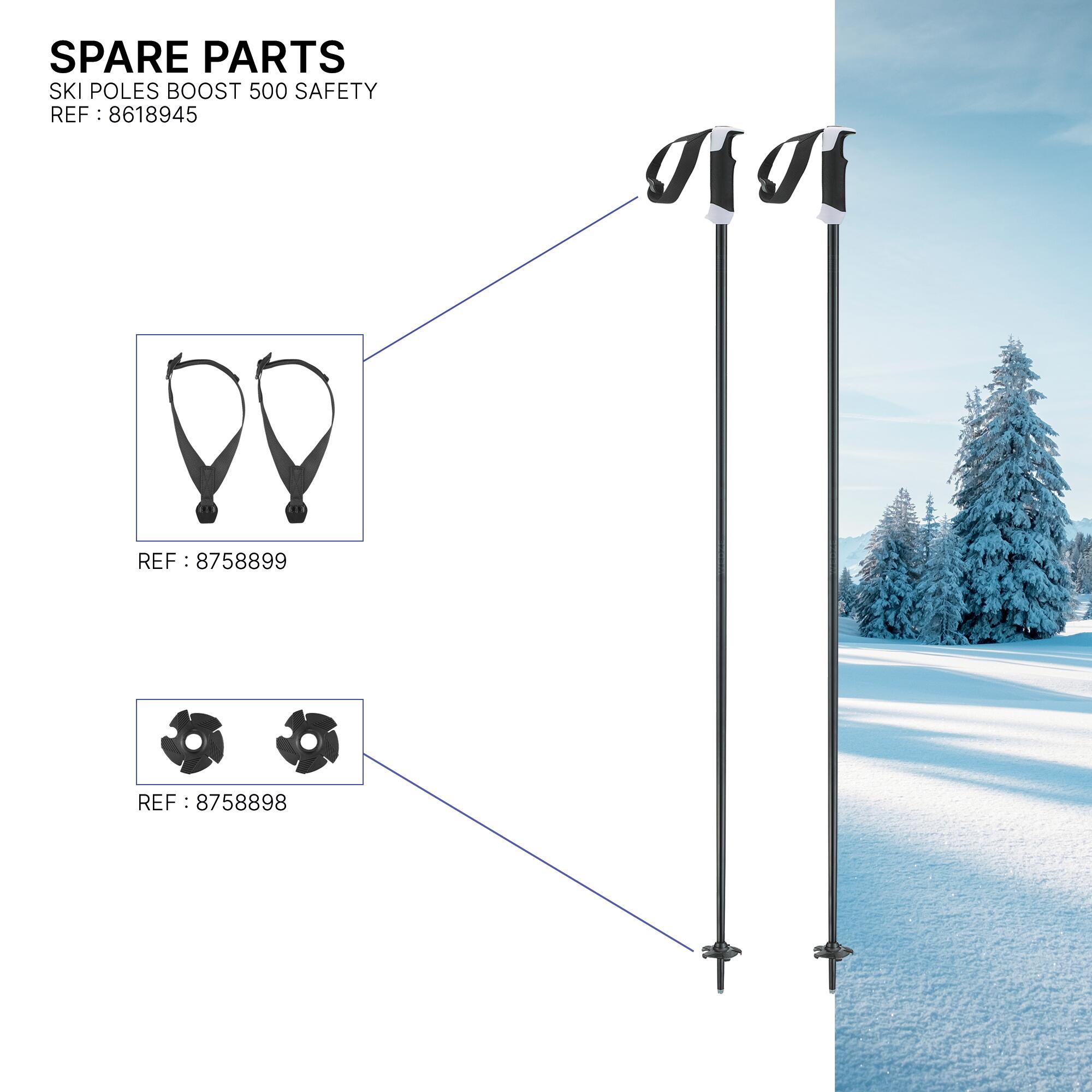 Downhill Ski Poles – Boost 500 Safety - WEDZE