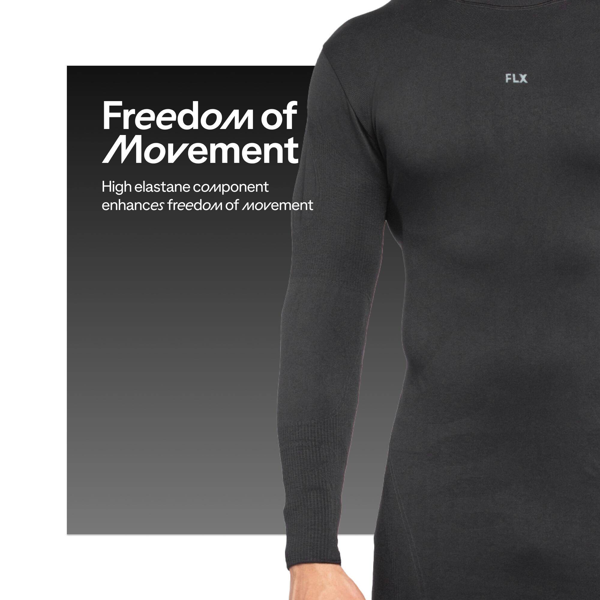 Adult Sun Protective Compression Top Full Sleeve Black -  4