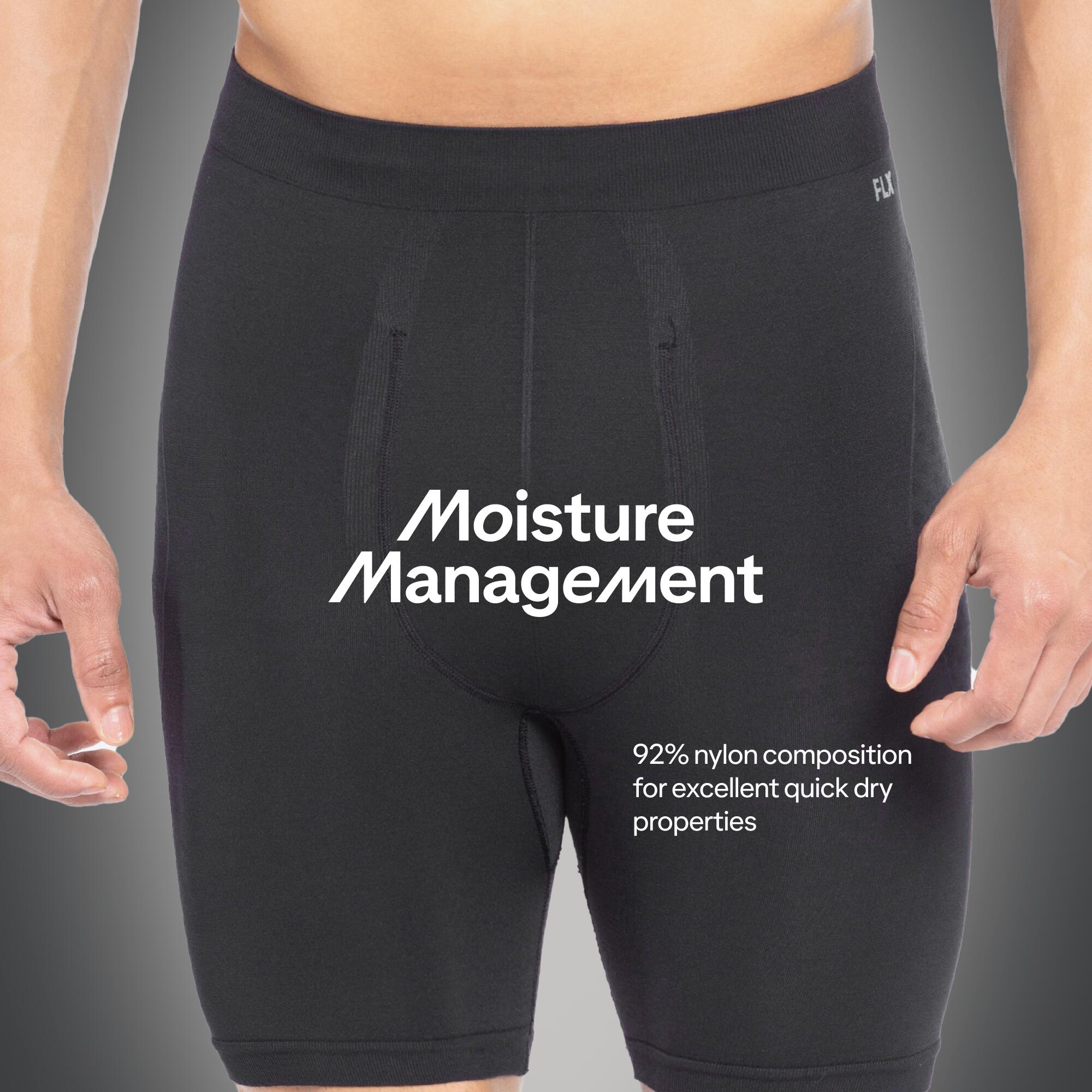 Adult Compression Shorts Groin Guard Compatible Black