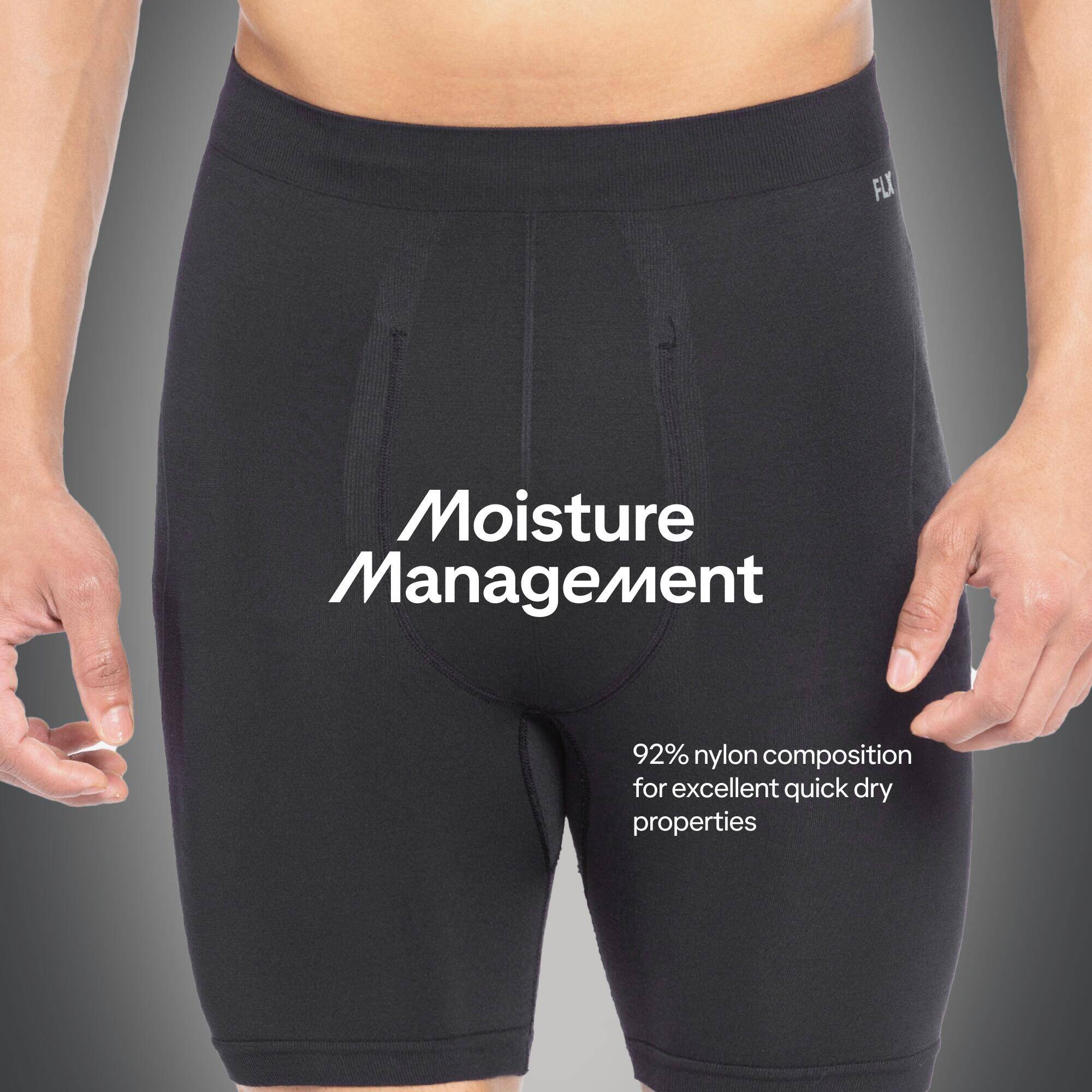 Adult Compression Shorts Groin Guard Compatible Black -  3