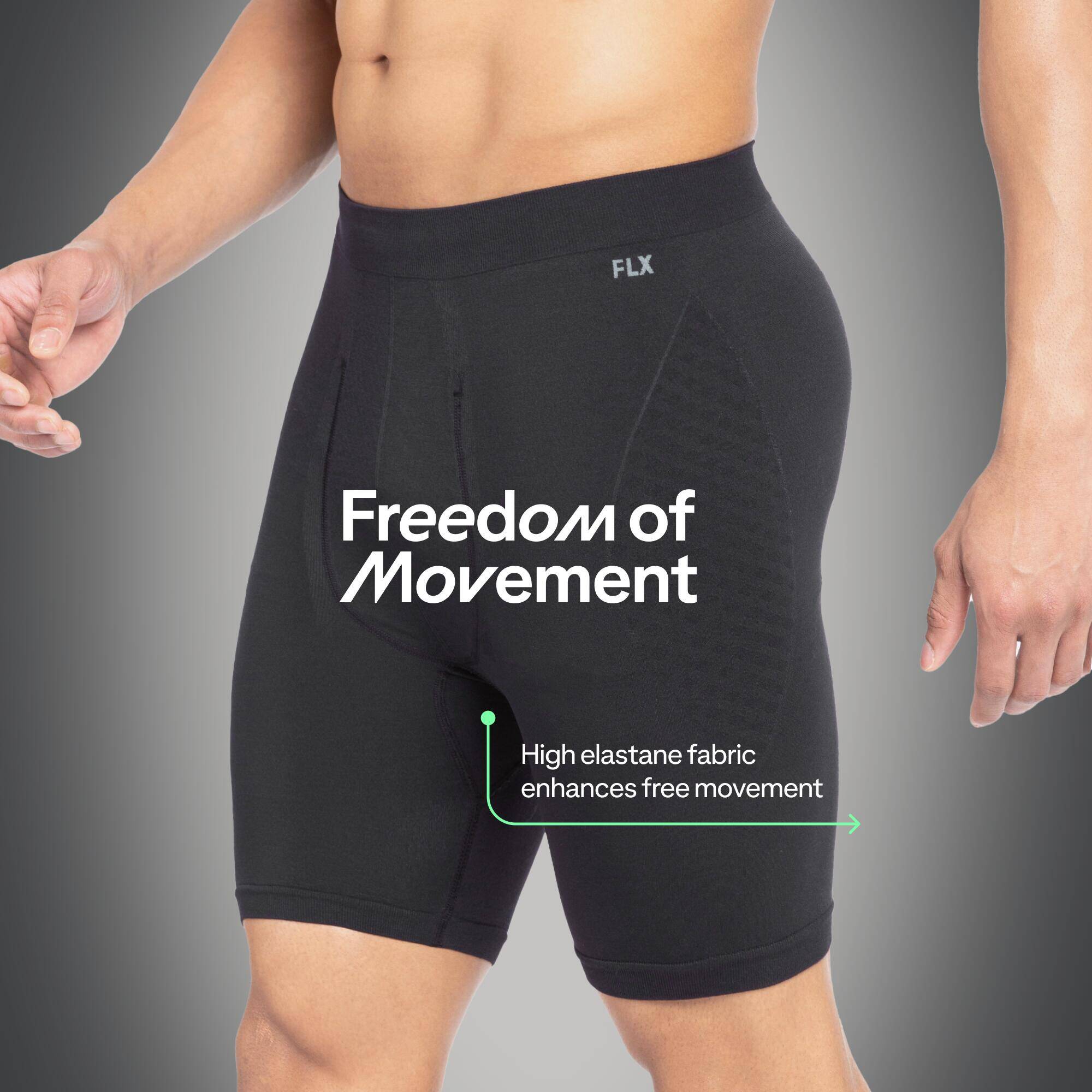 Adult Compression Shorts Groin Guard Compatible Black -  4