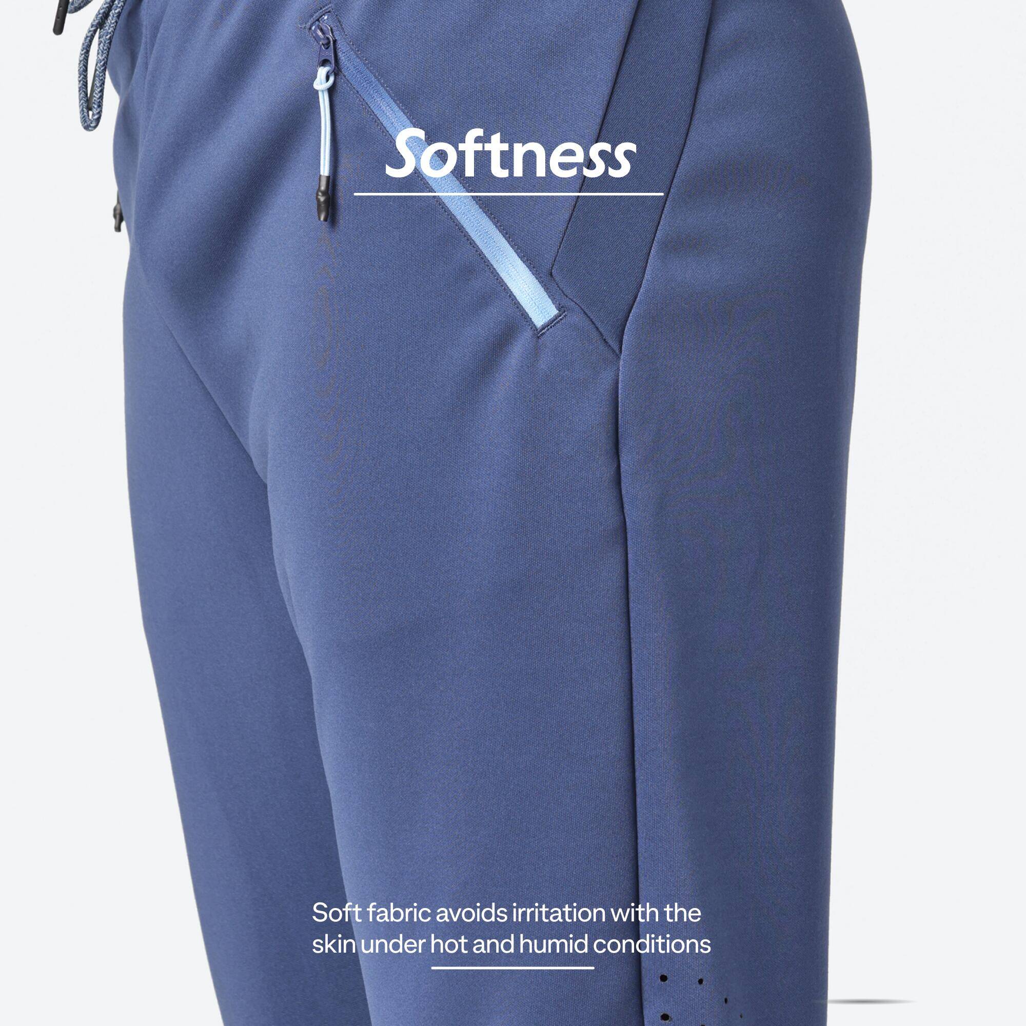 Men's Cricket Taper Fit Trackpants TP900 Abrasion Resistant Blue -  4