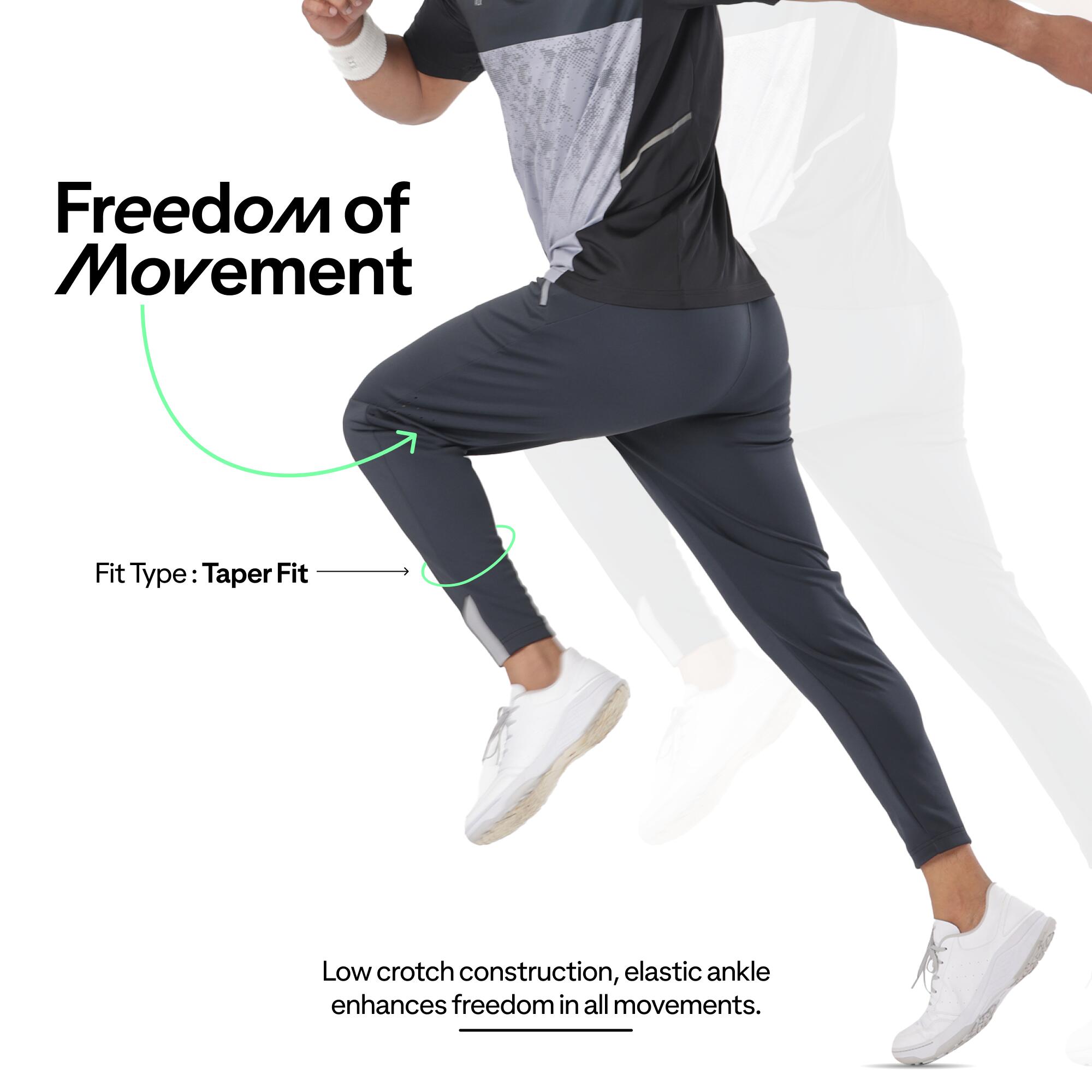 Men Cricket Abrasion Resistant Taper fit Trouser TP900 Grey