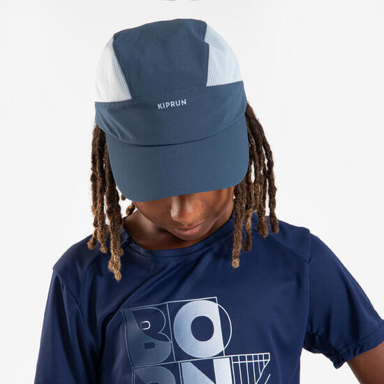 Casquette de running Enfant respirante - KIPRUN Run 500 grise ardoise