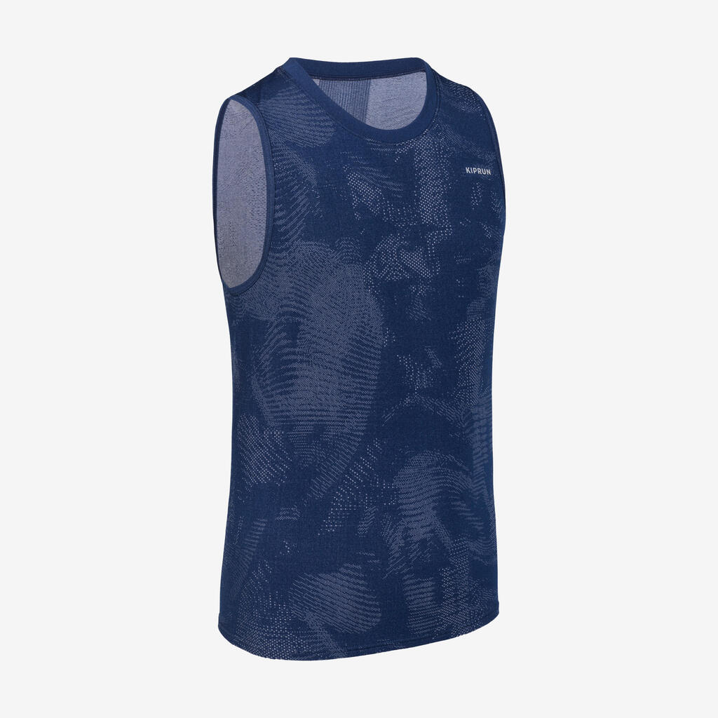 Débardeur running sans couture Enfant - KIPRUN 900 Light bleu indigo