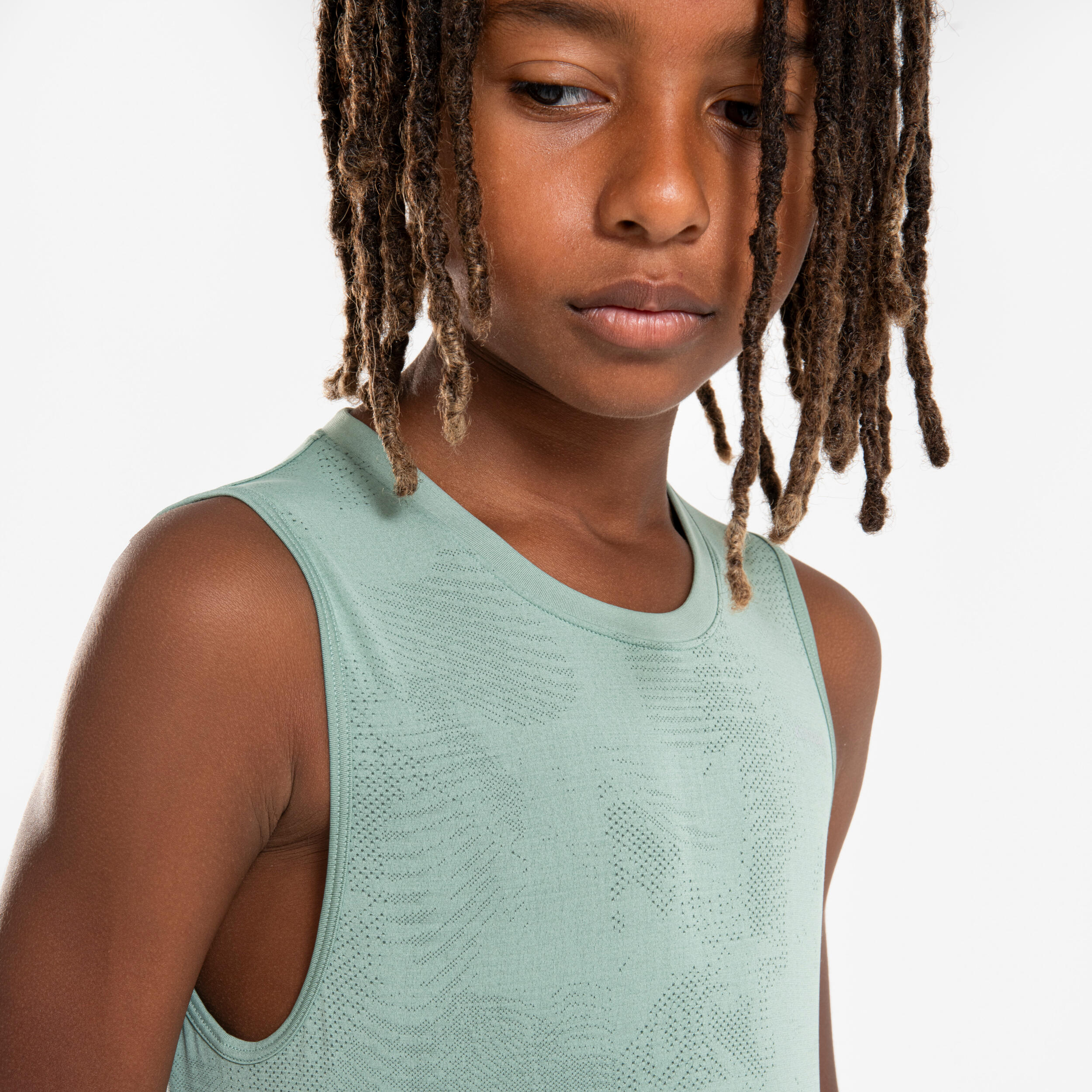 Naadloze hardlooptop voor kinderen 900 Light groen 3/6