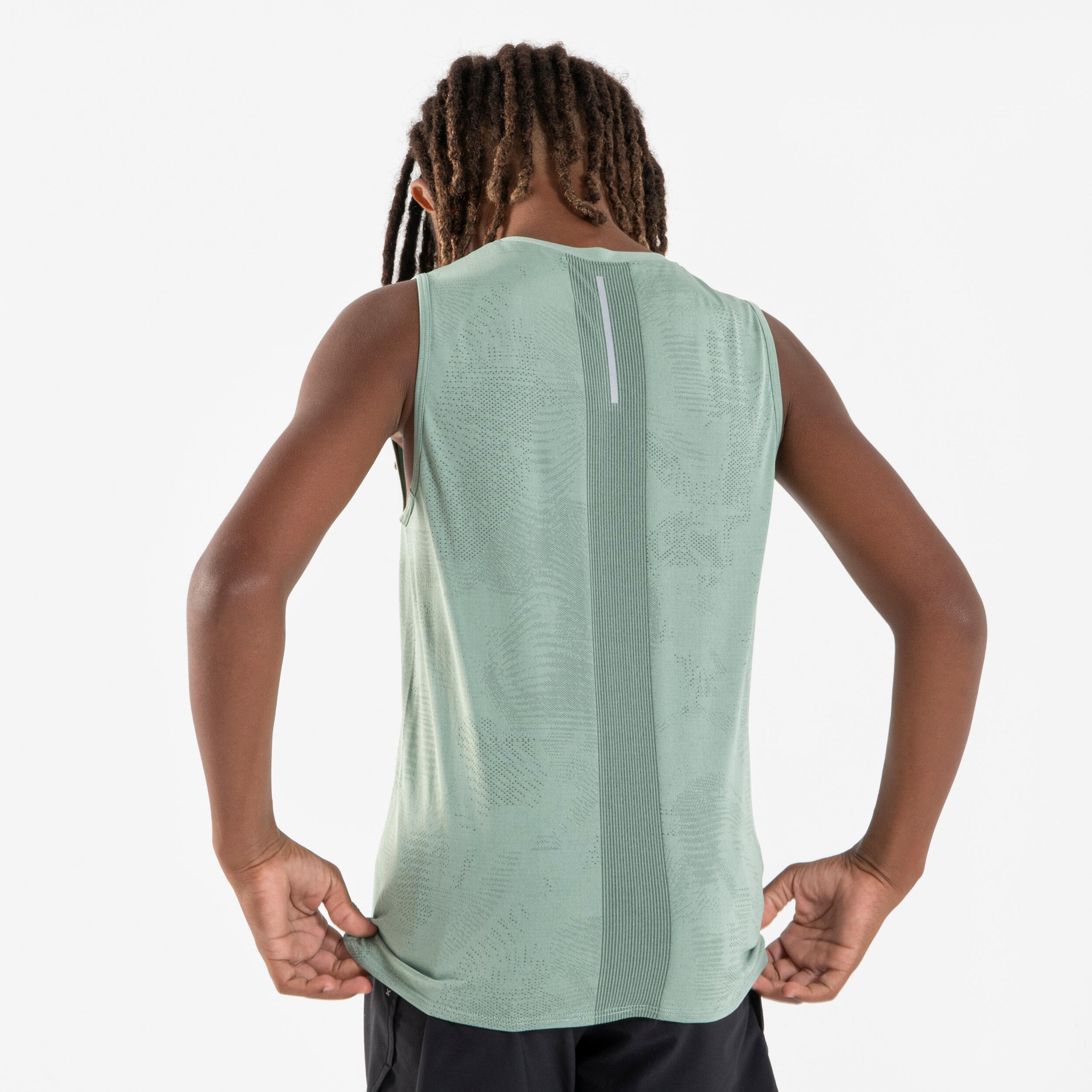 Naadloze hardlooptop voor kinderen 900 Light groen 2/6