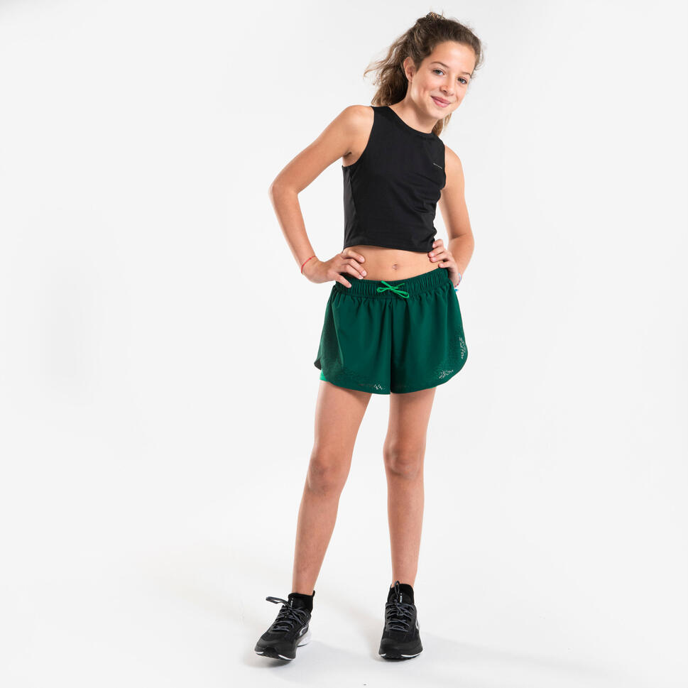Koszulka do biegania bez rękawów dziecięca Kiprun 900 crop top