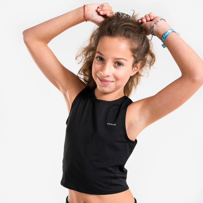Dívčí prodyšný běžecký crop top