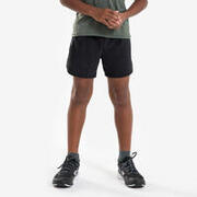Calções de corrida respiráveis de Criança - KIPRUN DRY+ 900 preto e cinzento