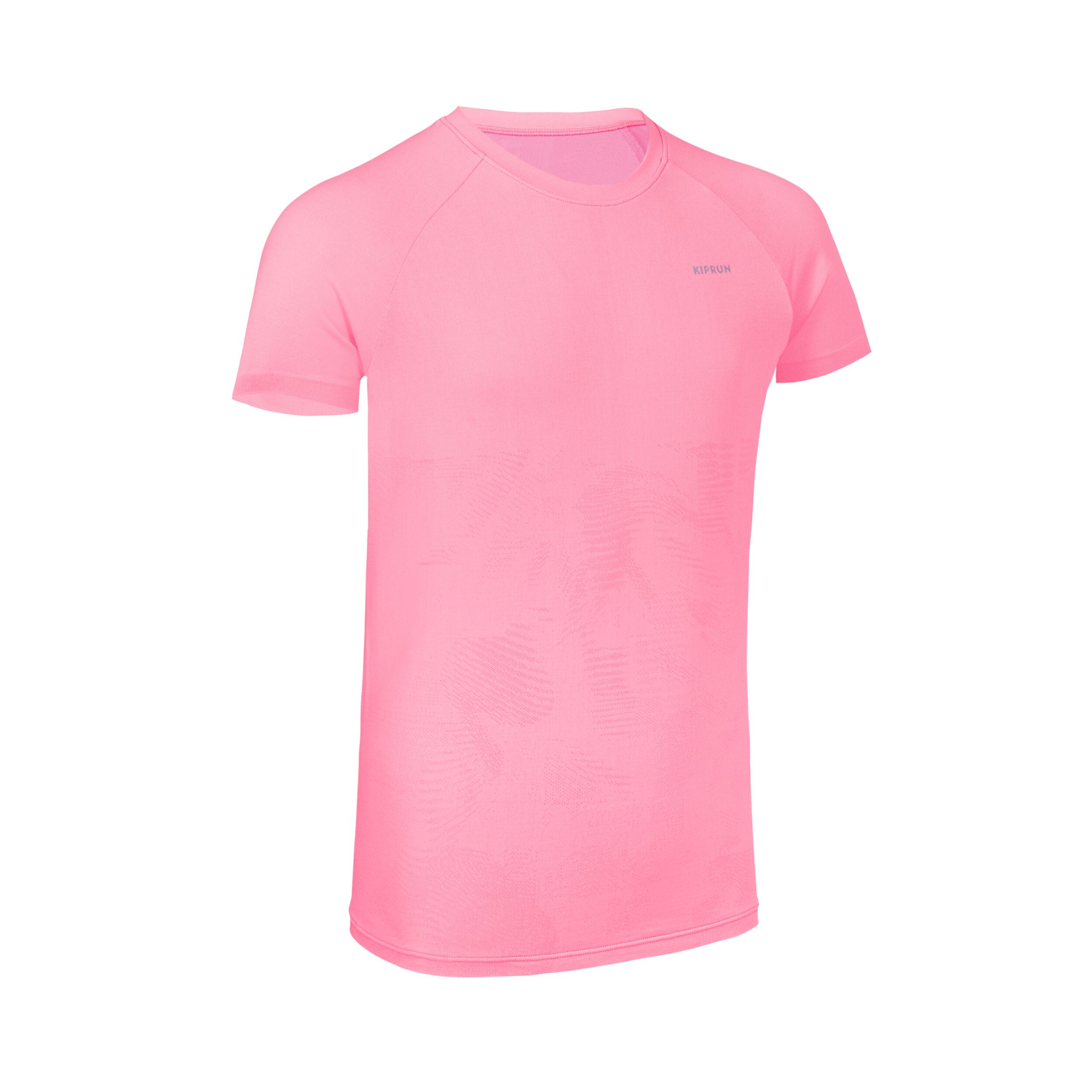 Girls' seamless running t-shirt - KIPRUN Run 900 Light - Pink