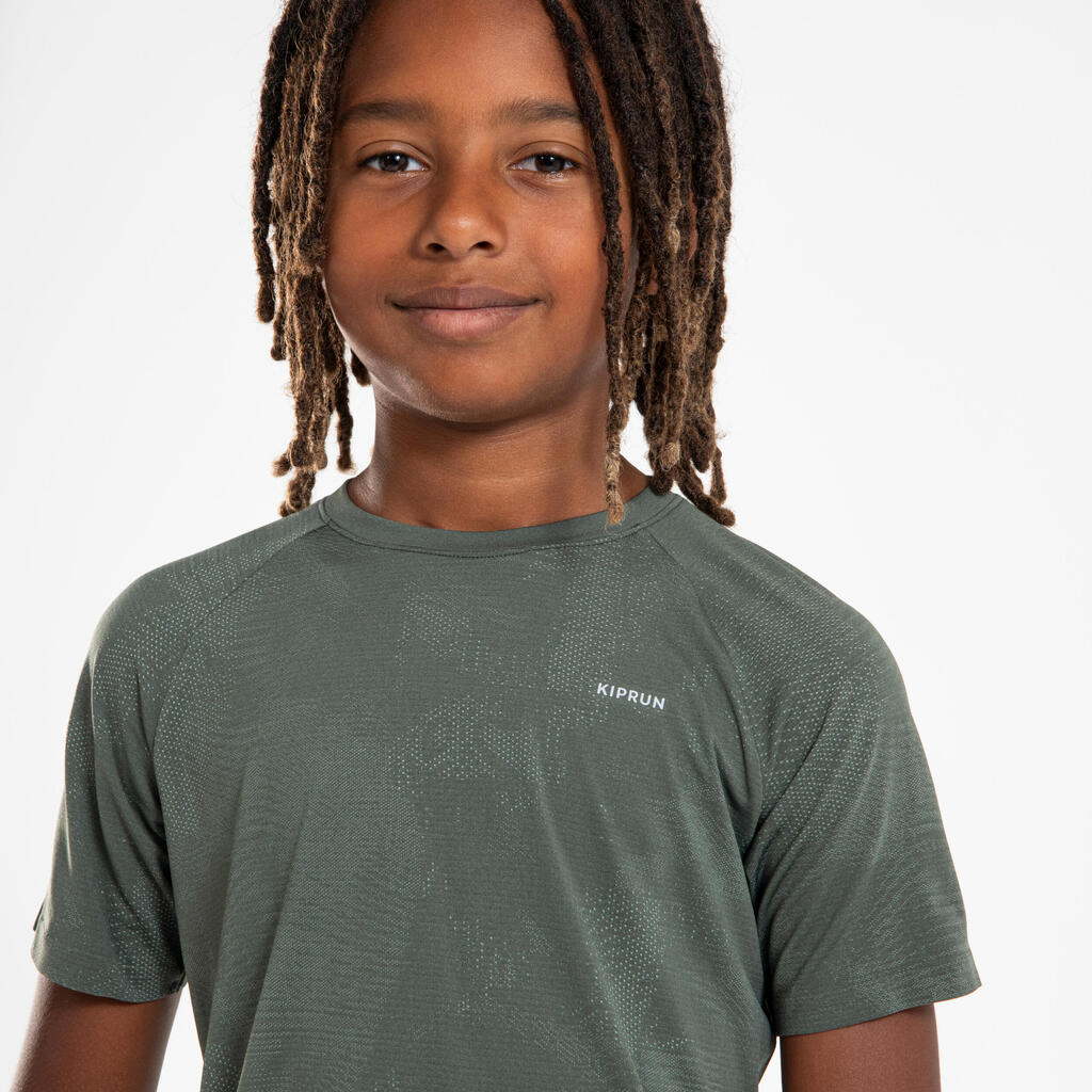 Laufshirt kurzarm Kinder nahtlos - TS Light 900 khaki 