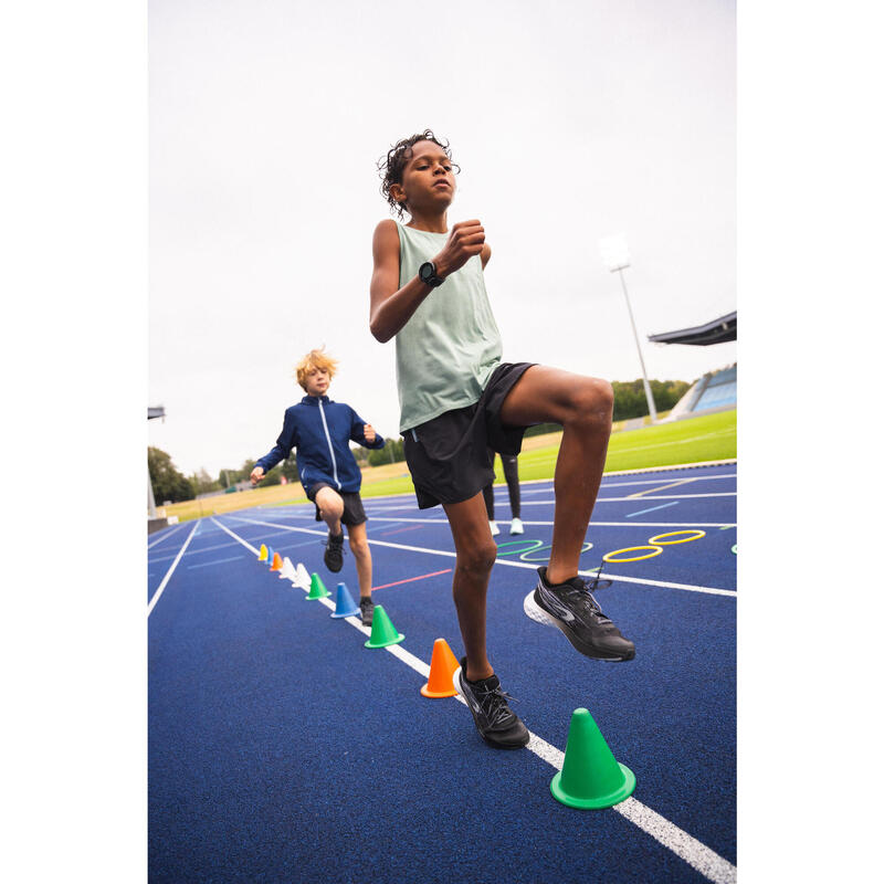 Veste Running coupe vent Enfant - KIPRUN Wind Jacket JR Marine grise