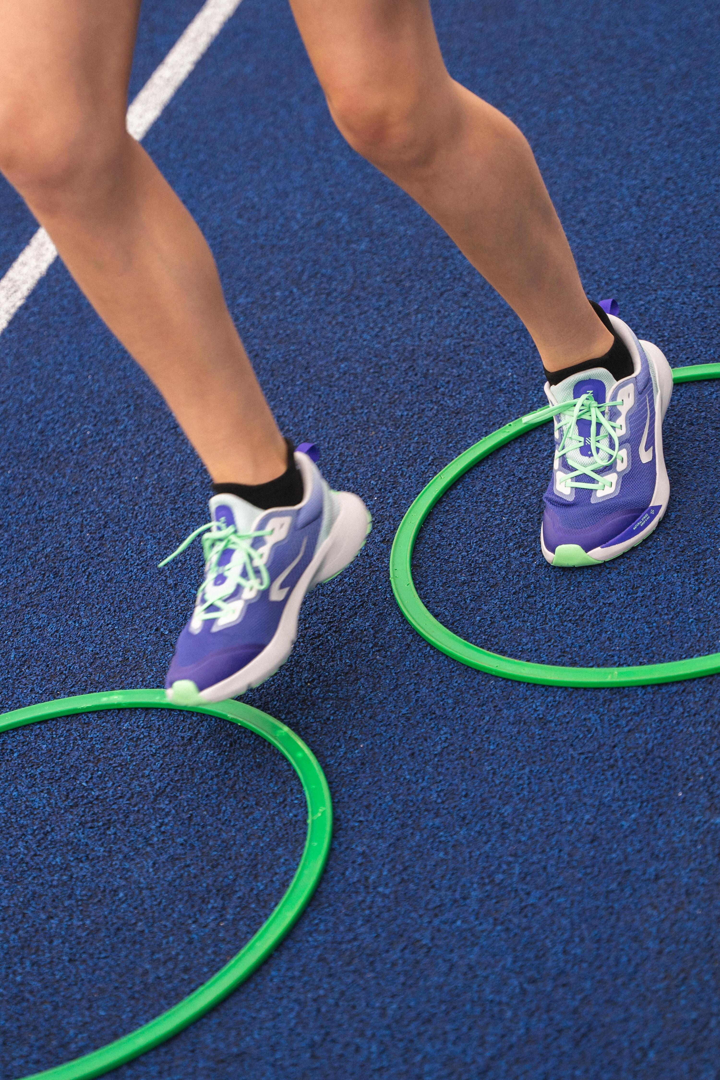 Laufschuhe Kinder Drop 0 - Kiprun kn500 grün-gelb-schwarz 10/10