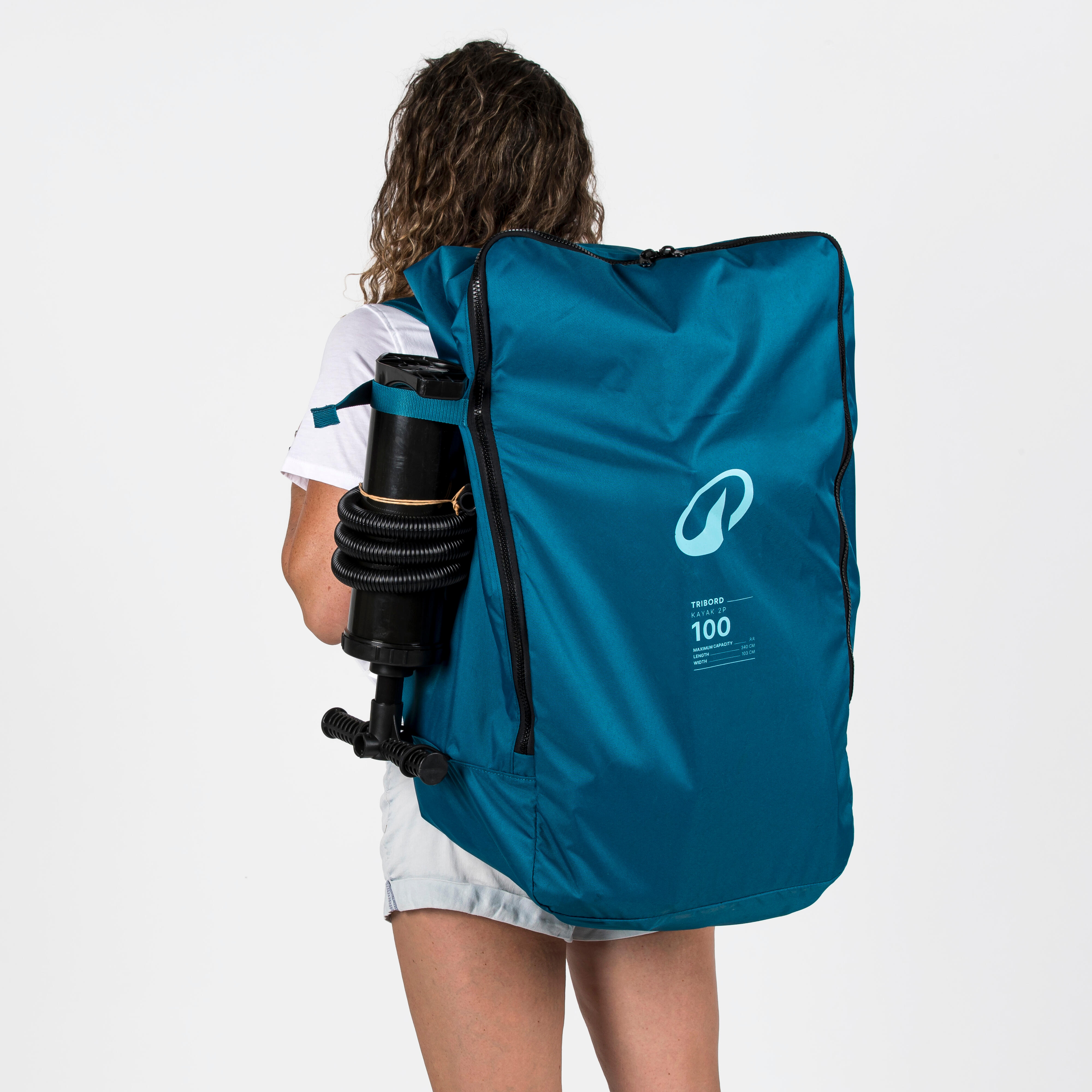 1- or 2-Person Inflatable Kayak Pack, 100 - TRIBORD
