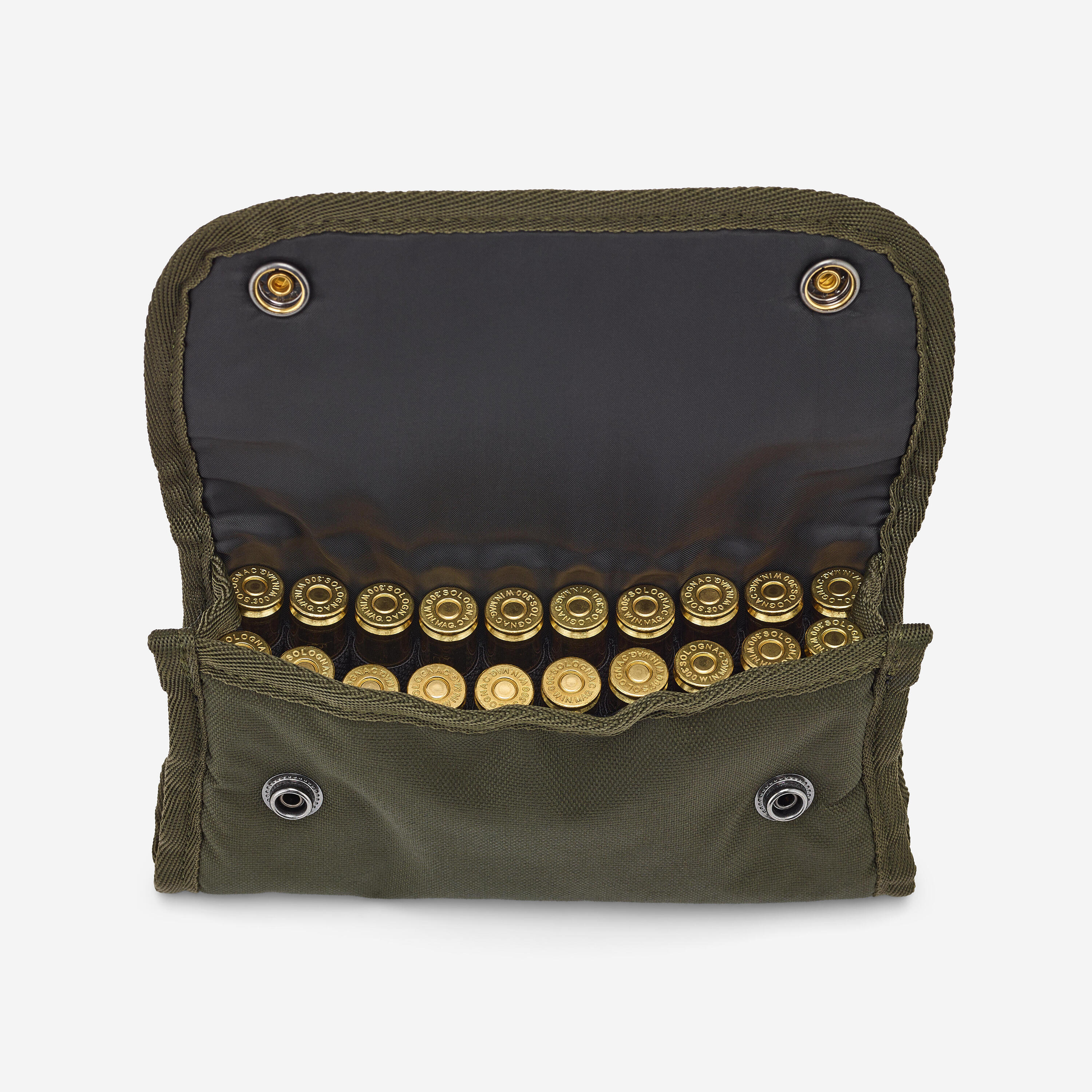 Bolsa Portabalas Rifle Caza Solognac 20 Balas Verde 2/3