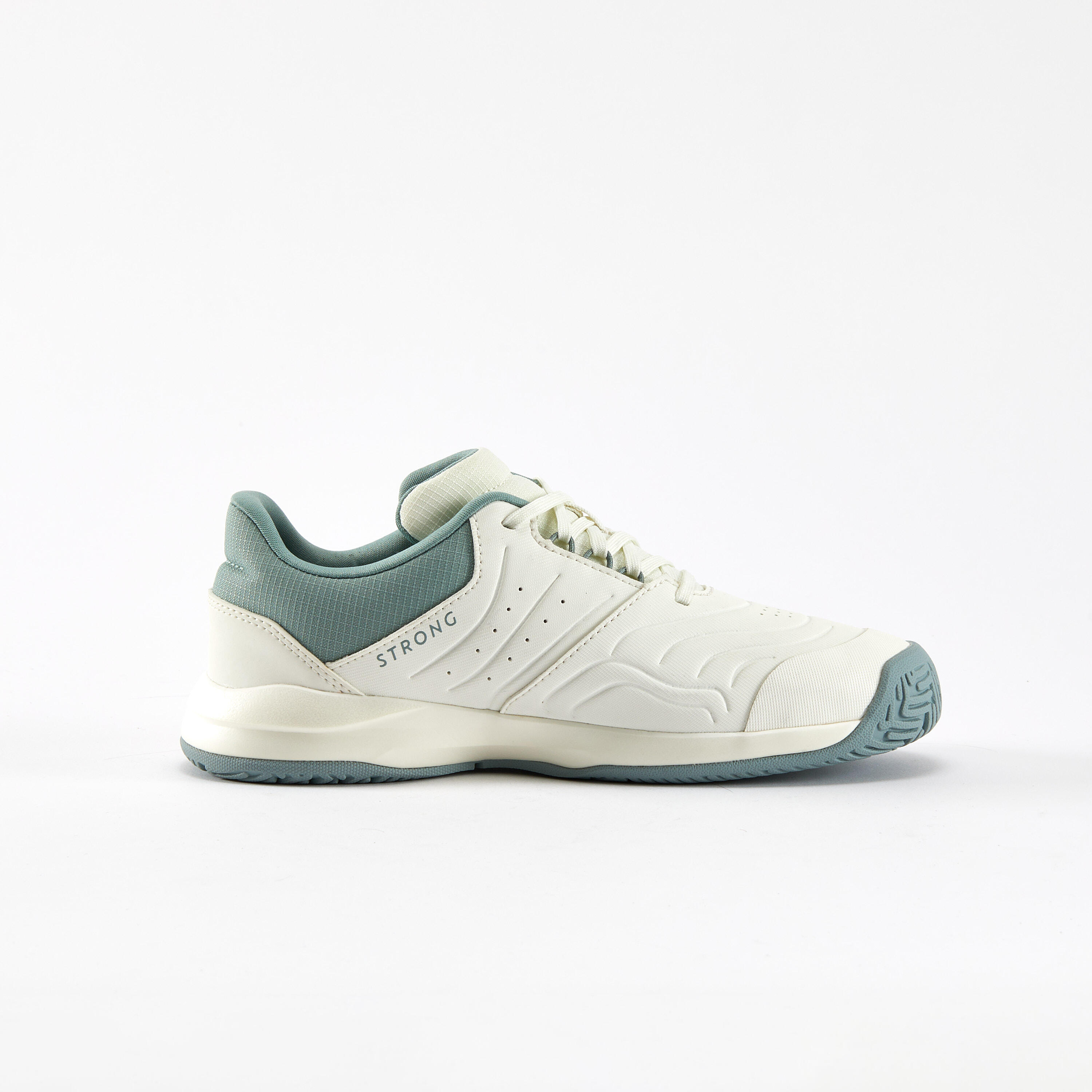 Tennisschoenen Strong met veters voor kinderen wit/grijs 5/5