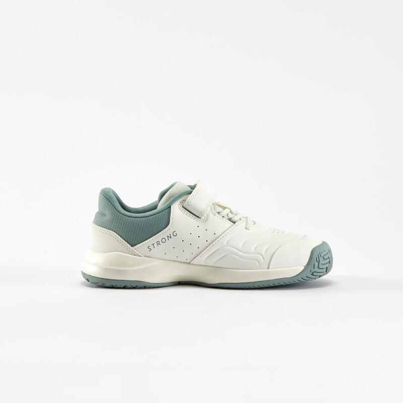 Chaussure de Tennis Enfant à scratch - TS STRONG Kd Blanc Argile