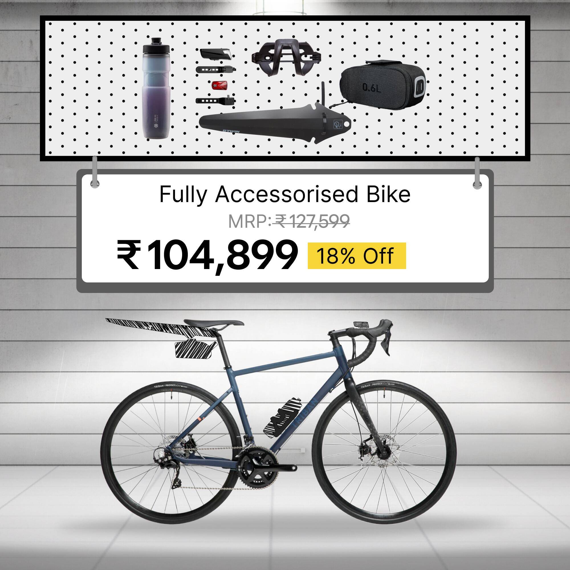 Road Bike Triban RC520 - Shimano 105 2x11, Hydro Mechanical Disc, Carbon Fork -  5