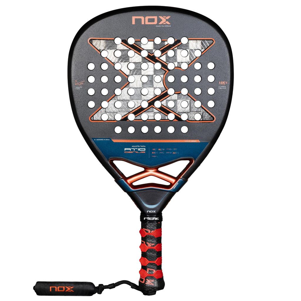PALA DE PÁDEL ADULTO NOX AT10 GENIUS ATTACK 18K ALUM BY AUGUSTÍN TAPIA