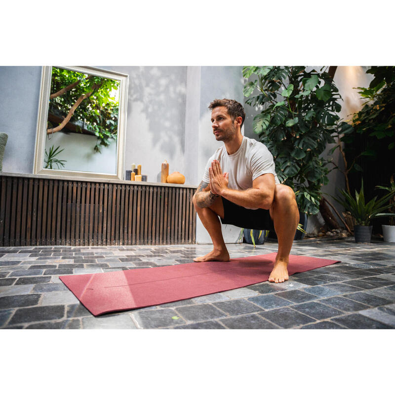 Saltea de yoga începători aderență și confort 5mm Maro