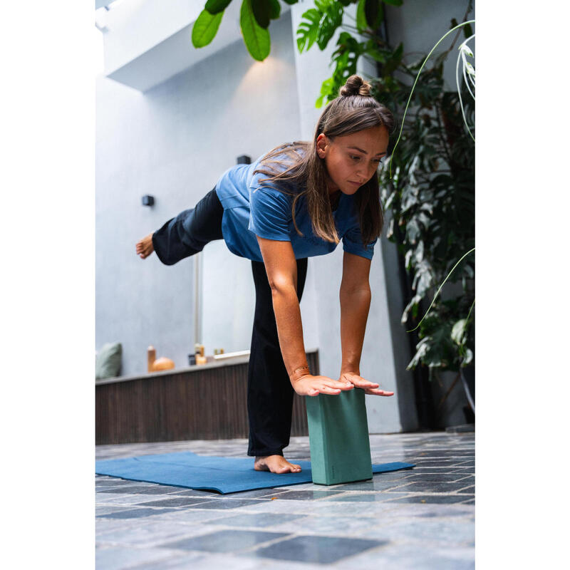Brique de yoga en mousse, vert foncé