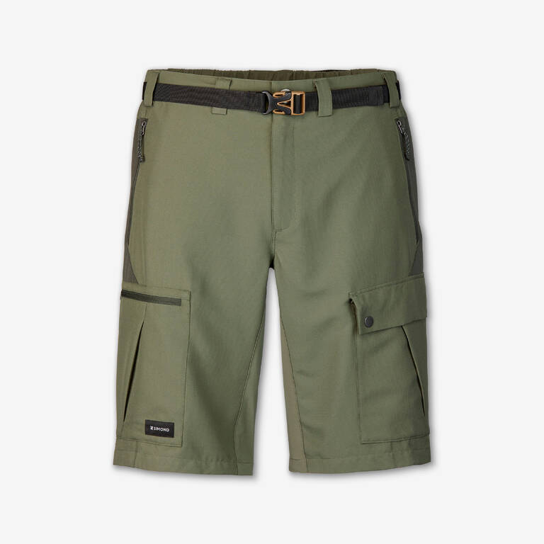 Men's durable khaki trekking shorts, MT500