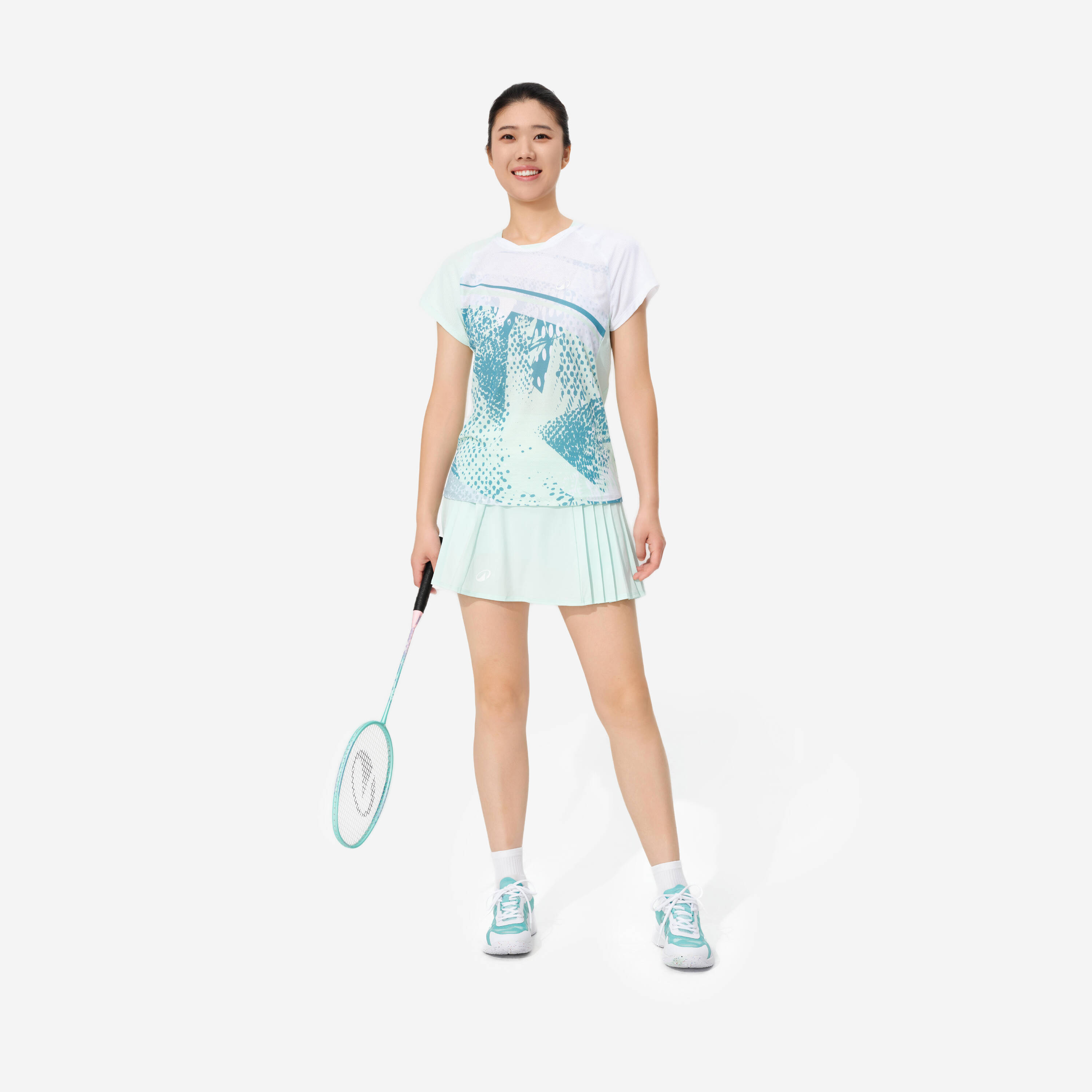 Badminton skirt lite 560 women Jade -  2