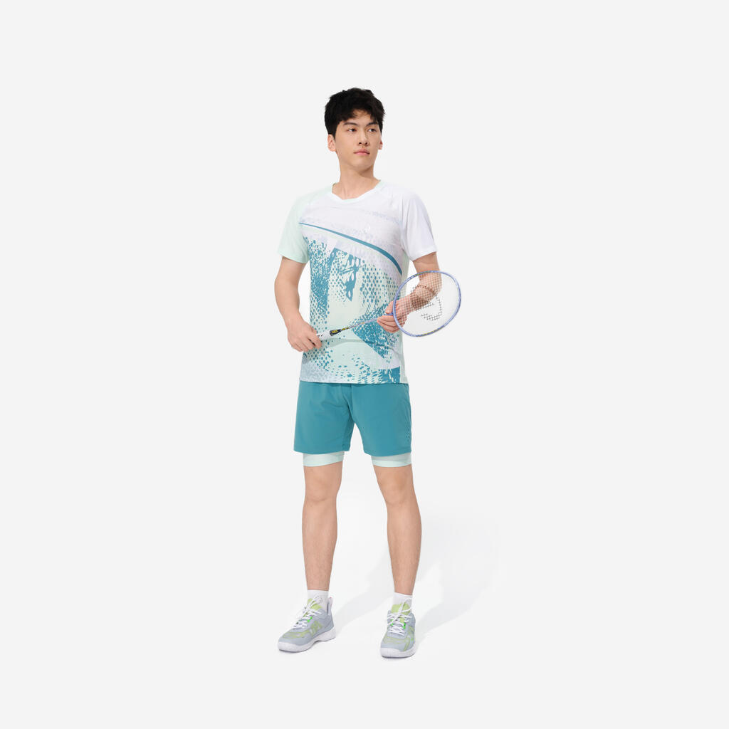 Short de Badminton Homme Perform 990 - Bleu Paon