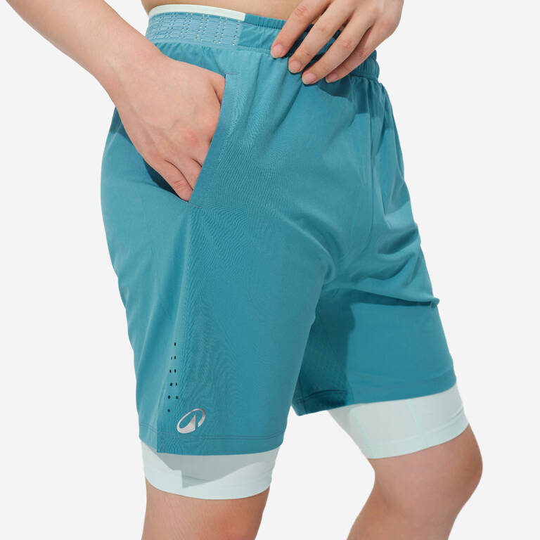 MEN BADMINTON SHORT PERFORM 990 PEACOCK BLUE