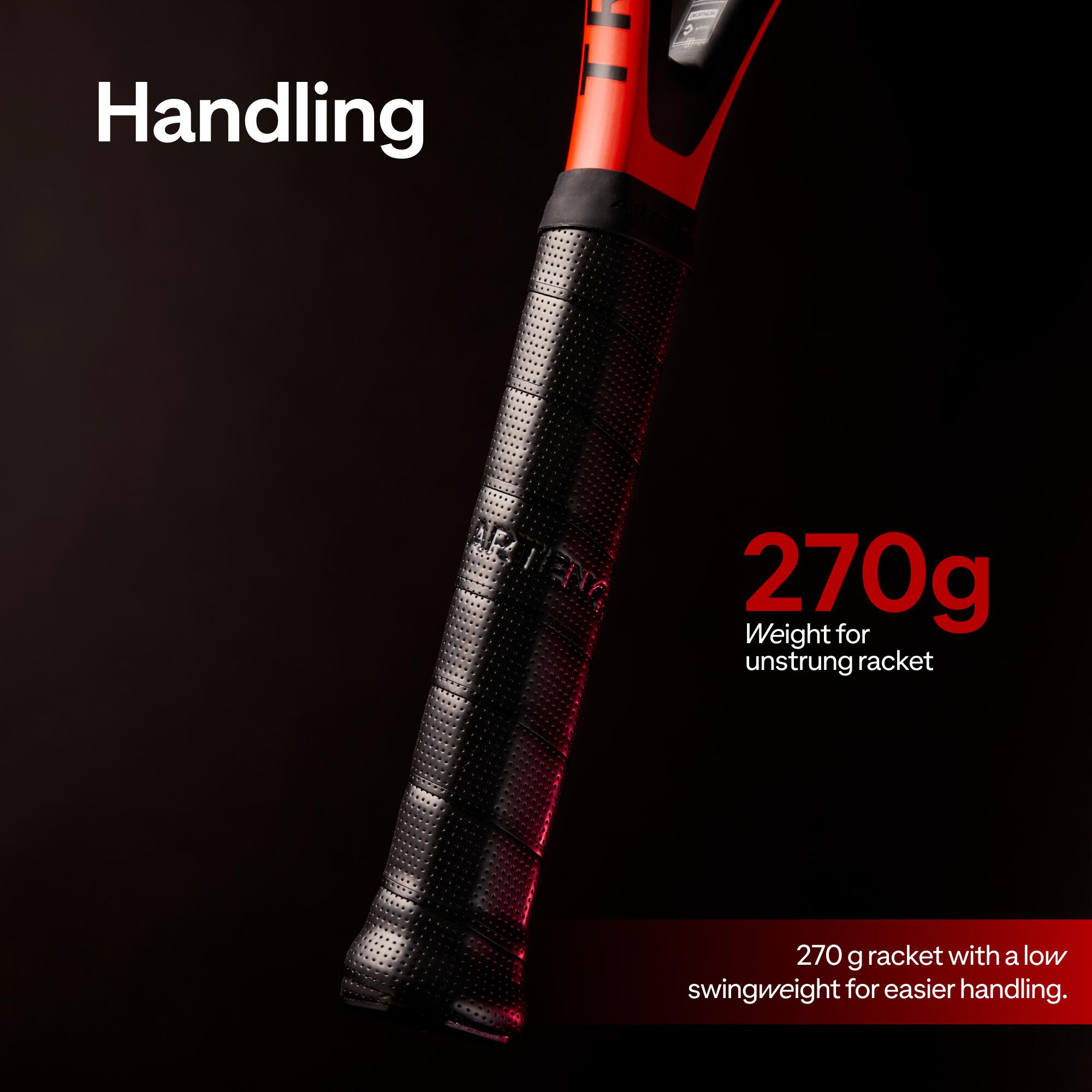 Adult Tennis Racket TR990 Power Lite 270 g - Red/Black