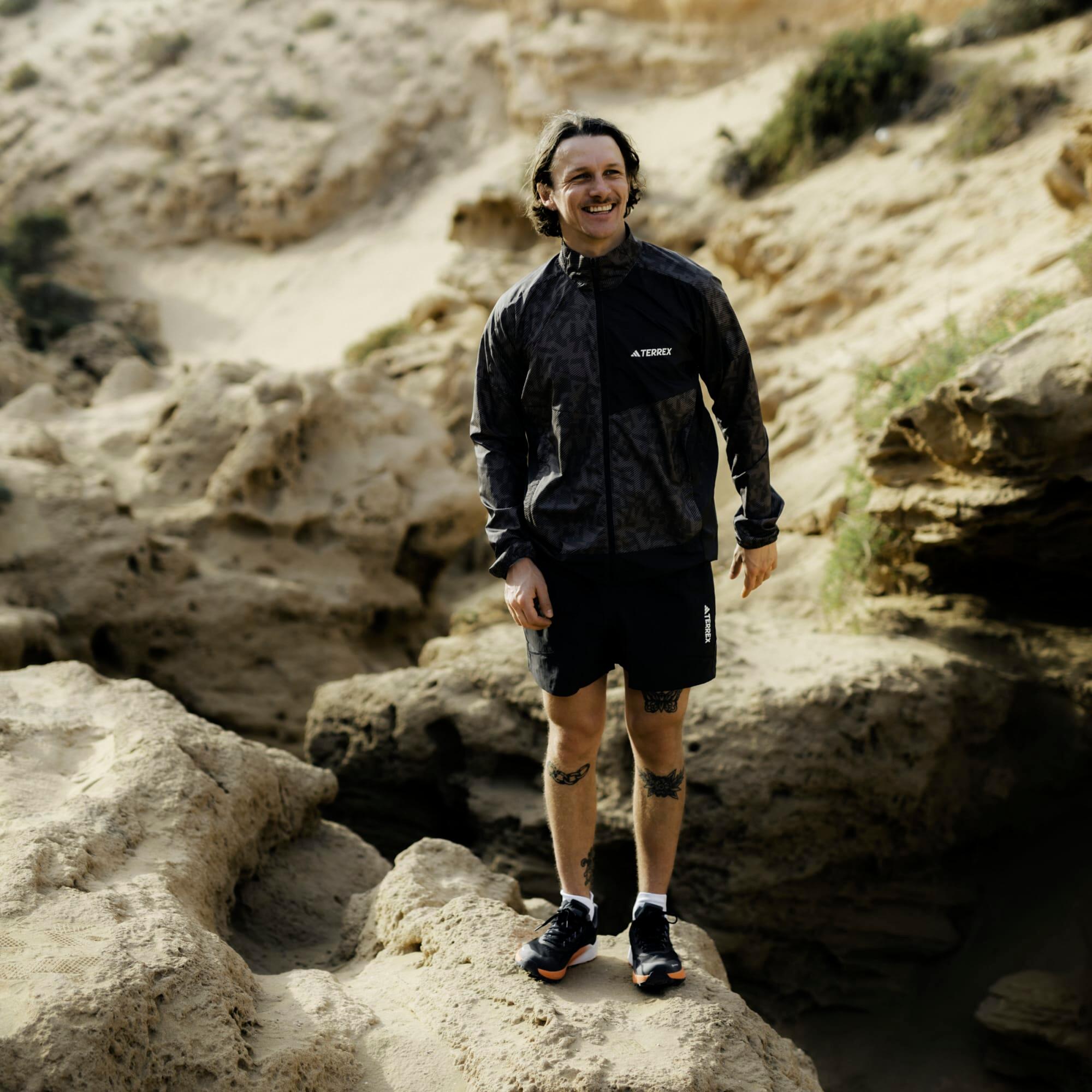 Chaqueta de trail running Hombre adidas gris 13/14