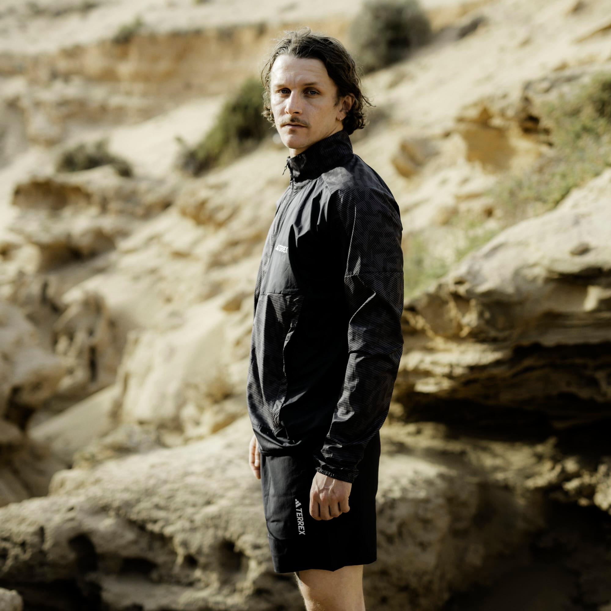 Chaqueta de trail running Hombre adidas gris 11/14